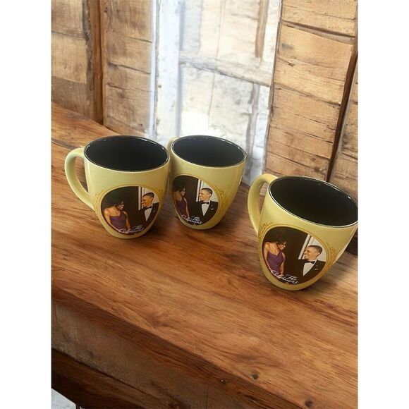 Barack Michelle Set of 3 African American Expressions "The Obamas" Coffee Mugs - Picture 3 of 12